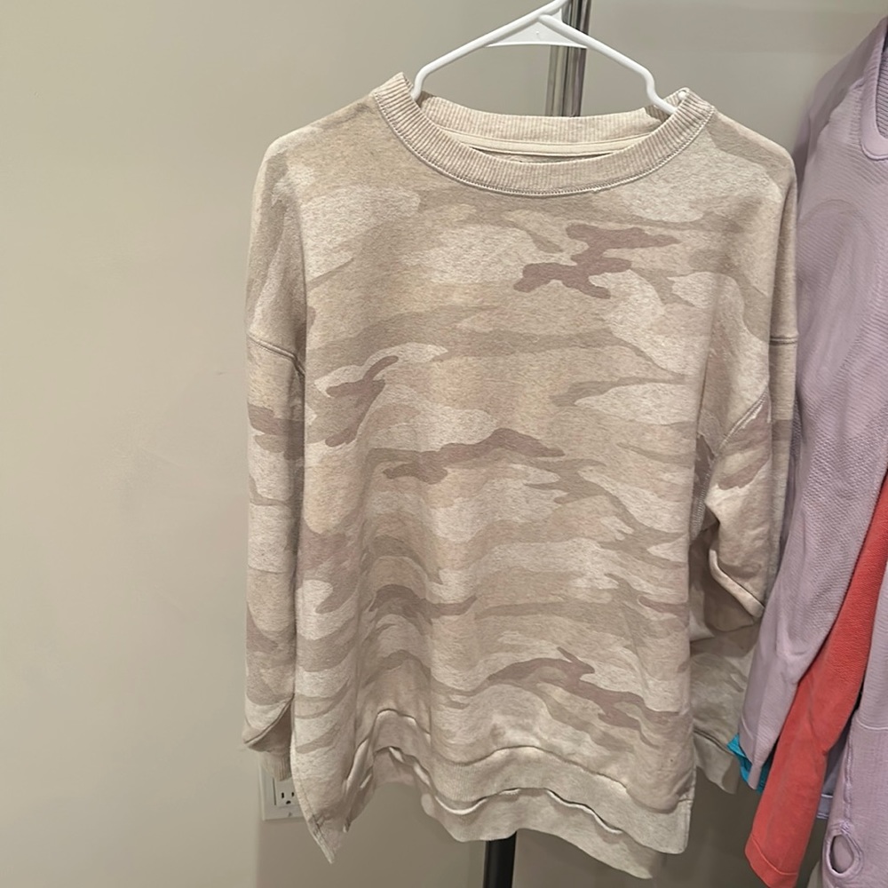 Mercian eagle cream colored camo crewneck